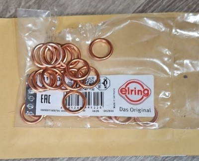 10x 813.036 Elring Kupferdichtring Dichtring Ölablassschraube Für M14 20x2
