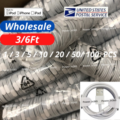 For Apple iPhone 14 13 12 11 XS XR X 8 7 6 Charger Cord Wholesale Bulk USB Cable