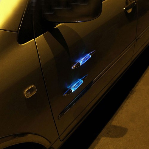 Solar Energy LED Shark Gill Car Magnetic Stickers Safety Warning Light Taillight - Bild 2 von 12