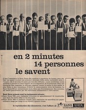 Publicité Advertising 068 1963 Rank Xérox  photocopieur