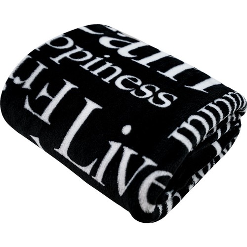 Black Inspiring Message Blanket Soft Plush Blanket Positivity Blanket 50x60in - Picture 4 of 8
