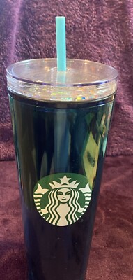 STARBUCKS Aqua Terra Confetti Green Venti Tumbler NWT