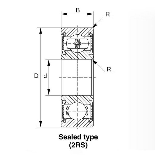 1x Rodamiento de bolas MR74-2RS 7mm x 4mm x 2.5mm Envío gratuito 2RS RS Goma - Imagen 4 de 4