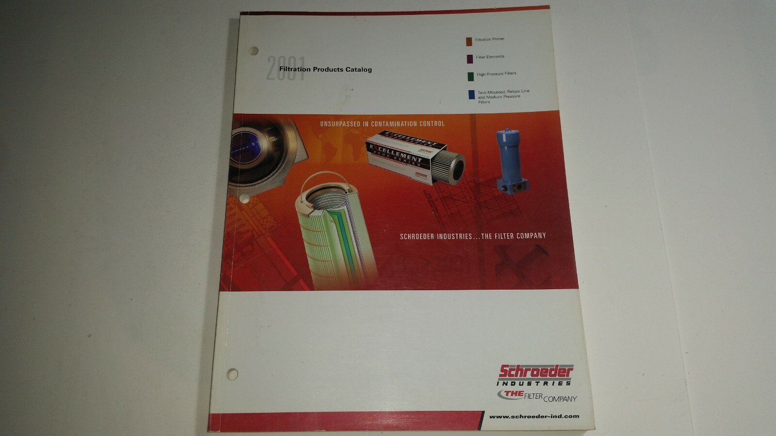Schroeder Inddustries Filtration Products catalog #2001
