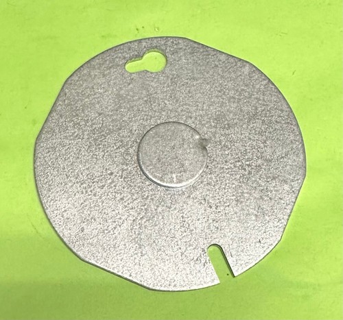 RACO 703 3-1/2" Flach Metall Rund Box Abdeckplatte Rohling 1/2" Ausklopfen 3/O Box - Bild 3 von 3