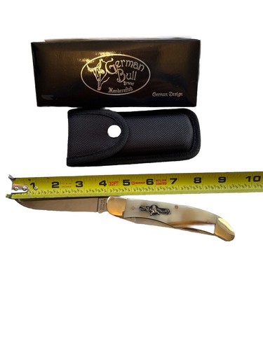 German Bull GBI-069OX Stainless Folding 2 Blade Pocketknife with Nylon Sheath - Picture 8 of 10