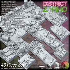 Urban Ruin Bases Legion Terrain Scenery Tabletop Miniatures 28mm Wargames