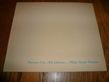 1964 Pontiac Sales Brochure - Bonneville Star Chief Catalina Grand Prix Wspecs