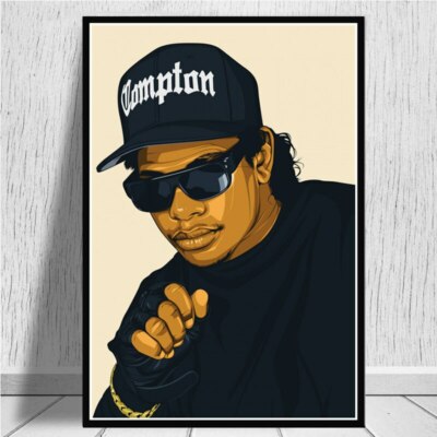 LEINWAND BILDER HIP HOP NWA EAZY E 50X70 CM