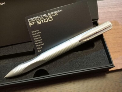PORSCHE DESIGN x Faber-Castell P`3120 Silver Twisted Ballpoint Pen
