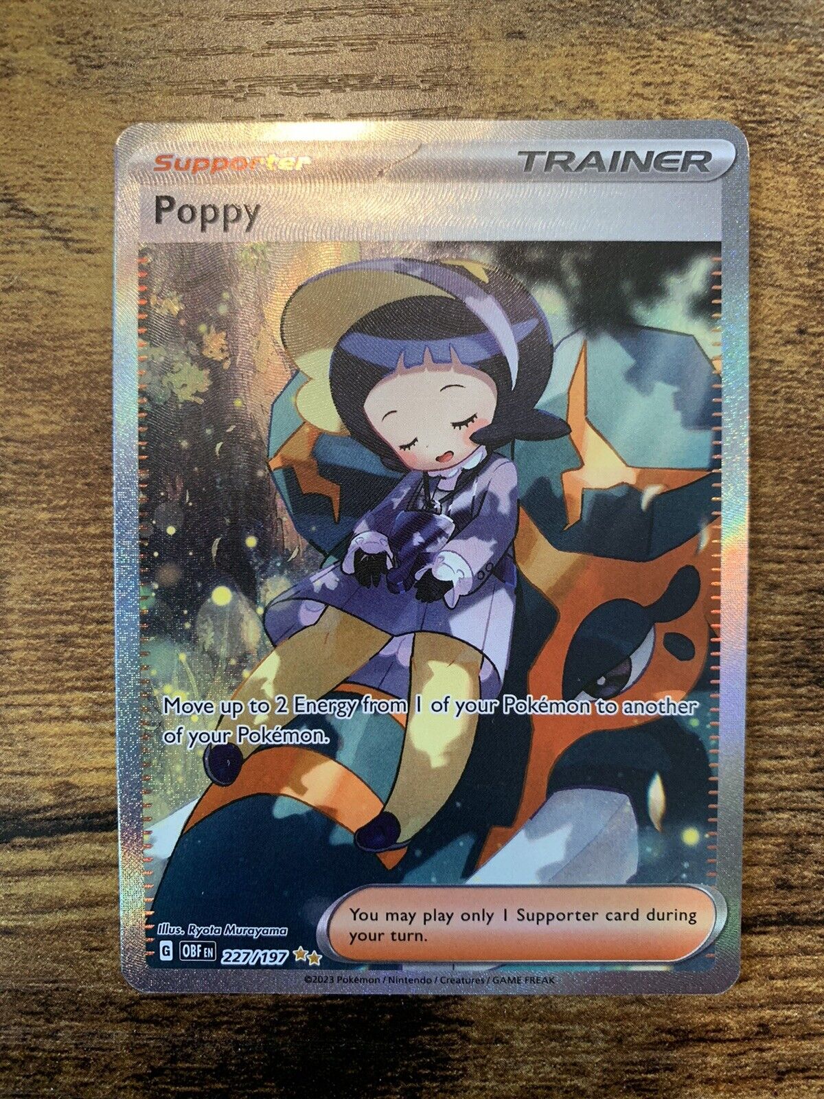 Mavin  Poppy 227/197 Full Art NM/M Obsidian Flames Pokemon Card