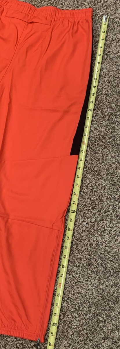 Nike Joggers Mens Large Orange Ankle Zip Dri-FIT Challenger