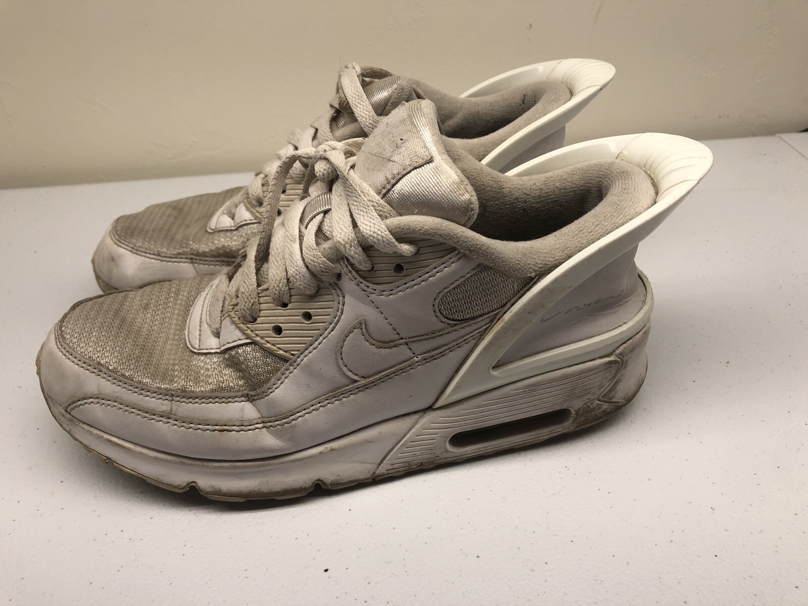 SAOLA Scarpe da corsa Nike Air Max 90 Flyease CV0526 102 triple bianche bambini grandi taglia 7 anni