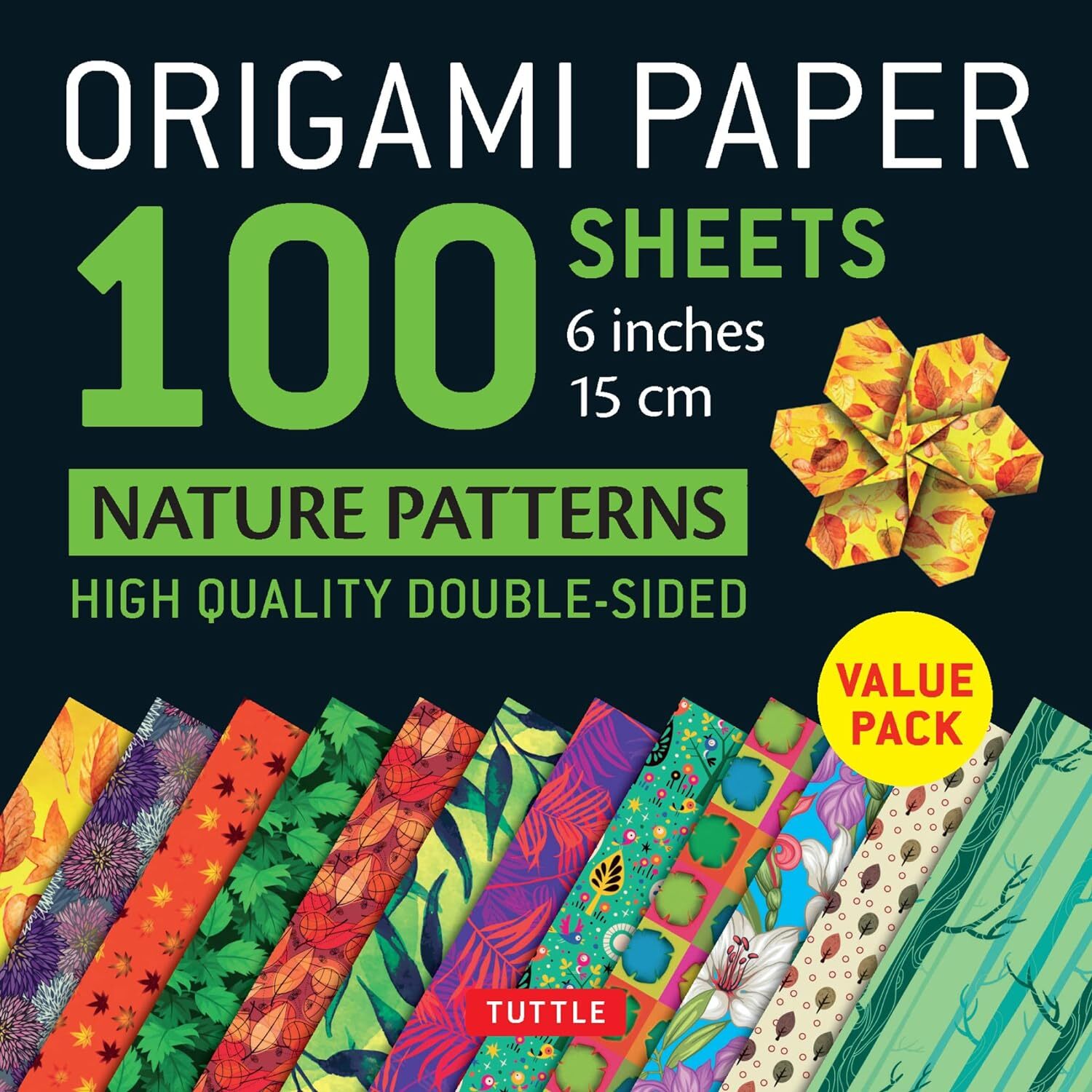 9780804849975 Origami Paper 100 sheets Nature Patterns 6" (15 cm...ects Included