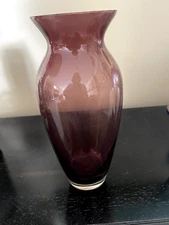 Mauve Purple Glass Vase 11.75" tall by Gorgeous Designs China