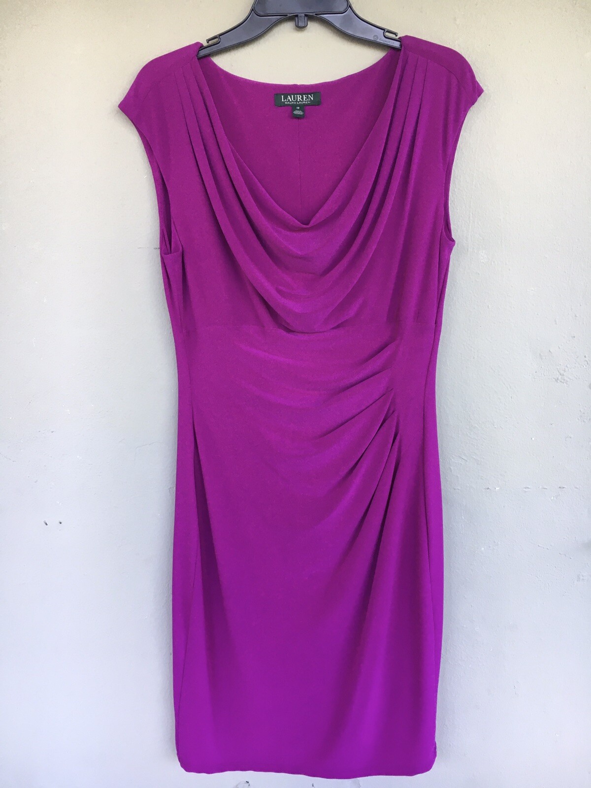 Lauren Ralph Lauren Dress Women 12 Fushia Rushed … - image 1