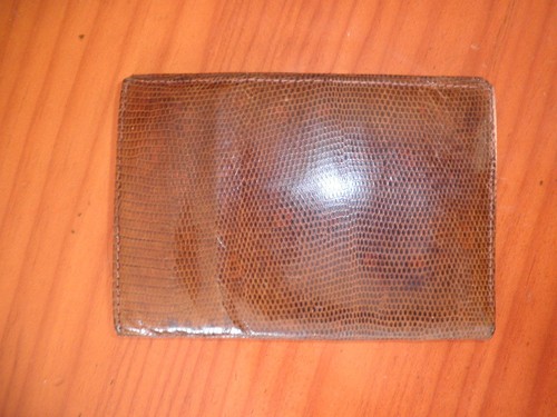 CARTERA CABALLERO PIEL SERPIENTE BILLETERA COMPARTIMENTOS TRANSPAREN.INTERIOR - Imagen 6 de 7