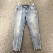 GAP Slim Fit Jeans Mens 33/30 (Actual 35x29.5) Blue Denim Mid Rise Straight Zip