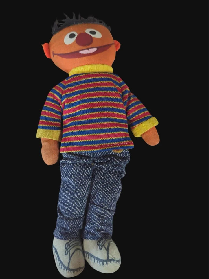 Figuras de peluche de colección Knickerbocker Plaza Sésamo muñecas Bert y Ernie 9-10" años 70 Foto 3 de 4