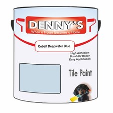 Dennys Tile Kitchen Tile Paint - Cobalt Deepwater Blue