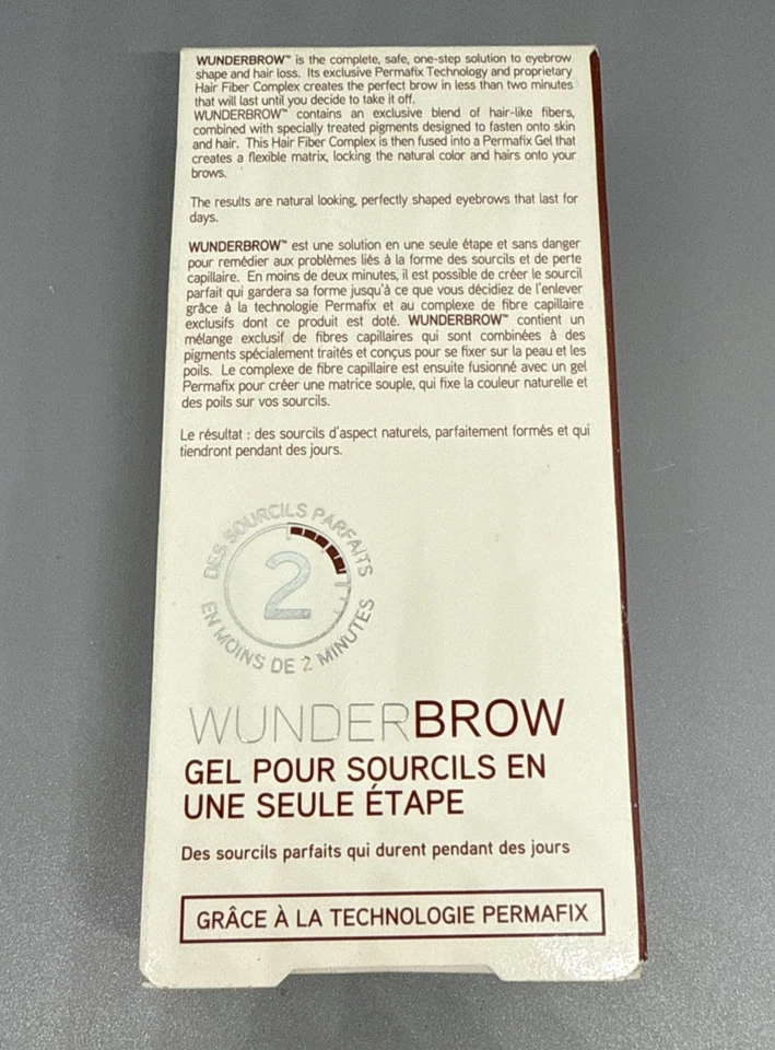 Wunder2 Wunder 2 Wunderbrow 1 Permafix STEP Brow GEL Brunette NEW IN BOX - Image 2 of 3