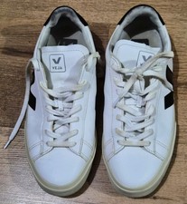 Veja Unisex Campo Leather, Extra White/Natural Suede UK Size 8