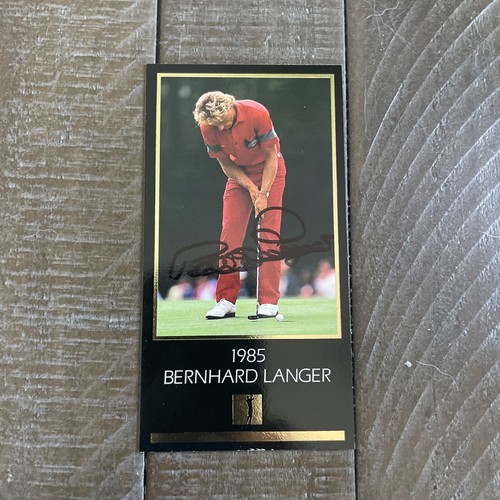 Bernhard Langer autographed signed autograph 1985 Masters Champion golf card