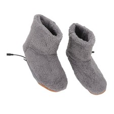 Heated Foot Warmer USB Charging Soft Relaxing Electric Plush Warming Shoes F