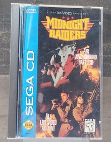 Midnight Raiders Sega CD, 1994 CIB Complete Disc Case Manual & Reg Card Tested!