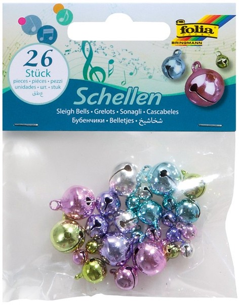 Folia MetallglöCkchen 3 GrößEn Sortiert Pastellfarben 26 StüCk-image