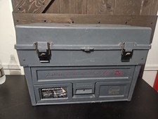 Vintage Plano LARGE Phantom Pro Gray Fish Lure Tackle Box With Fishing Gear
