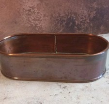 Vtg Copper Trough Planter