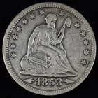 1853-P Seated Liberty Quarter — photo from another recent sale