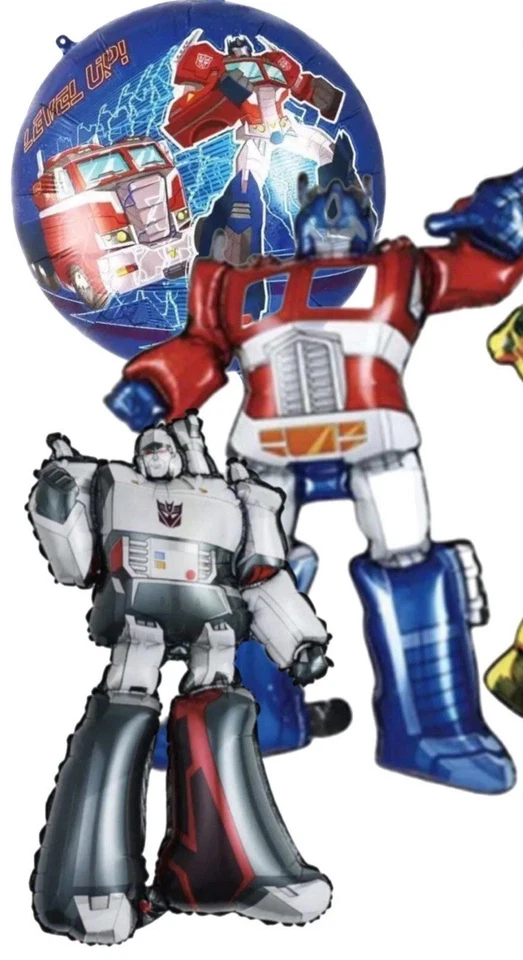 (6)TRANSFORMERS 6 Pcs Foil Balloon Birthday Party Supplies Decor Bumblebee Robot - Image 2 of 4