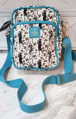   NEW! Bioworld's Nightmare Before Christmas Jack & Sally Crossbody Bag - Teal