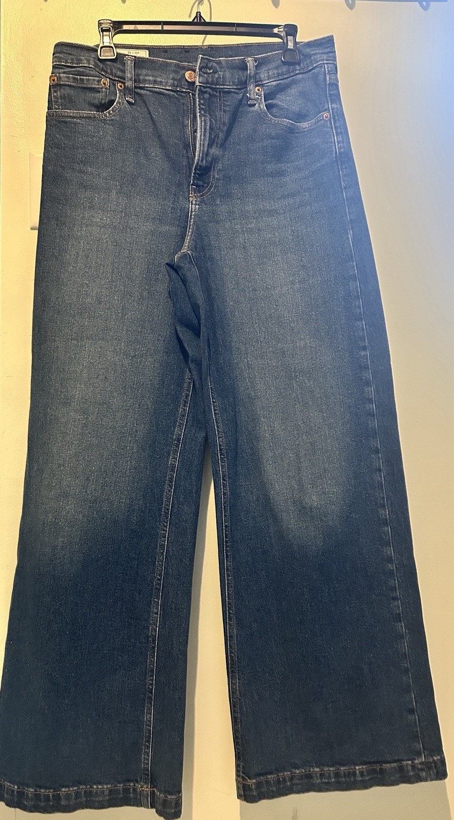 Gap Women's High Rise Stride Wide Leg Blue Jeans Size 30 10R