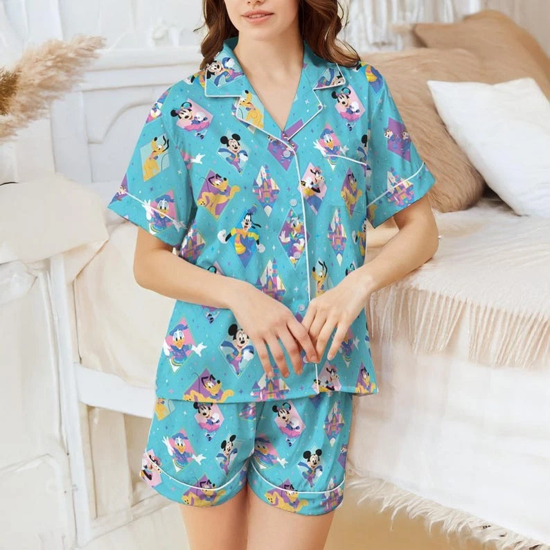 Mickey & Friends 70th Anniversary Magic Kingdom Pajamas Short Set