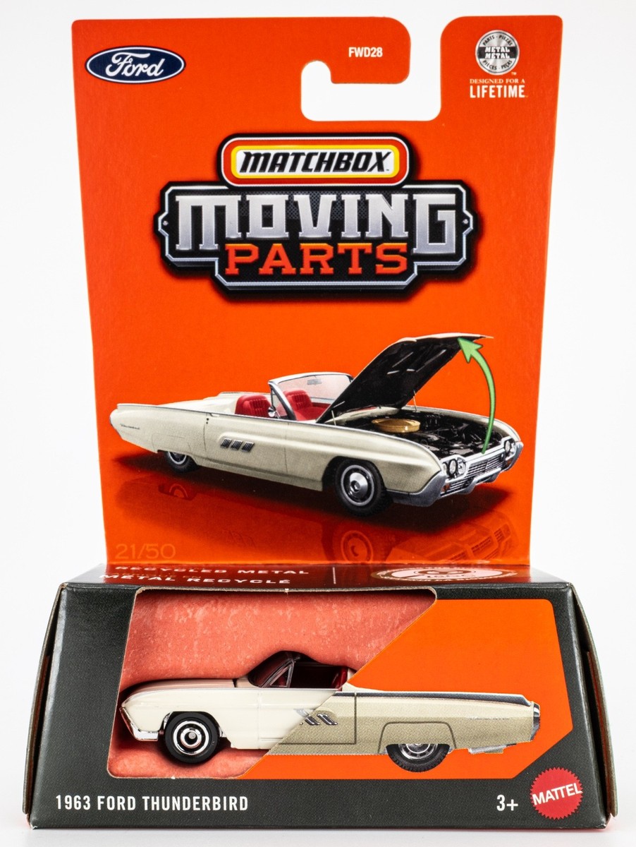 MATCHBOX TOYS ピーウィーハーマン ドール 2026 Matchbox Moving Parts #21 1963 Ford Thunderbird SANDSHELL
