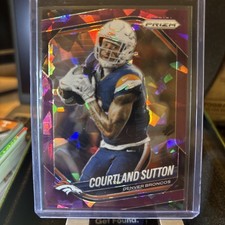 2025 Panini Prizm Courtland Sutton #163 Purple Prizm Denver Broncos 145/225