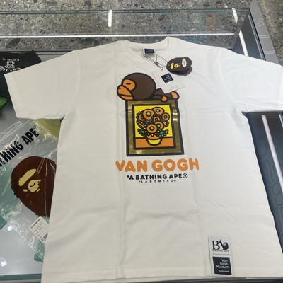 BAPE ︎ X VGM APE  TEE Vincent Willem van Gogh tshirt L baby milo white