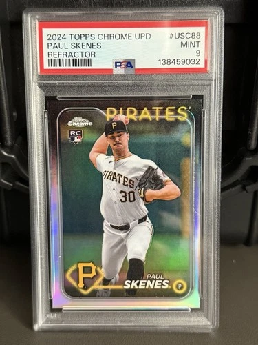 PSA 9 Refractor 2024 Topps Chrome Update Series - #USC88 Paul Skenes (RC)