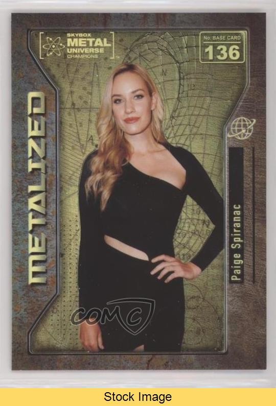 2021 Skybox Metal Universe Champions Gold Spectrum Paige Spiranac #136 READ 1ai1