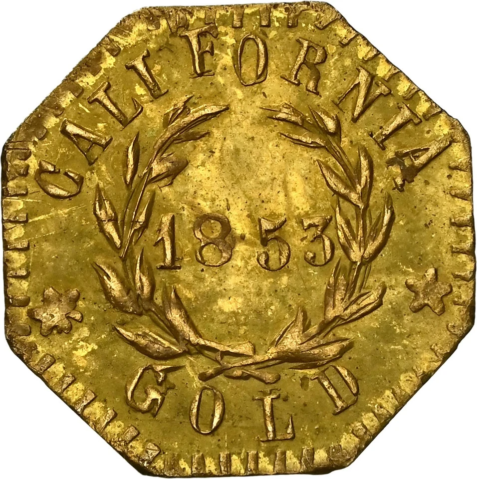 Unusual Strike - 1853 1/4 California Gold, Arm of Calif / NGC MS66 - Image 4 of 4