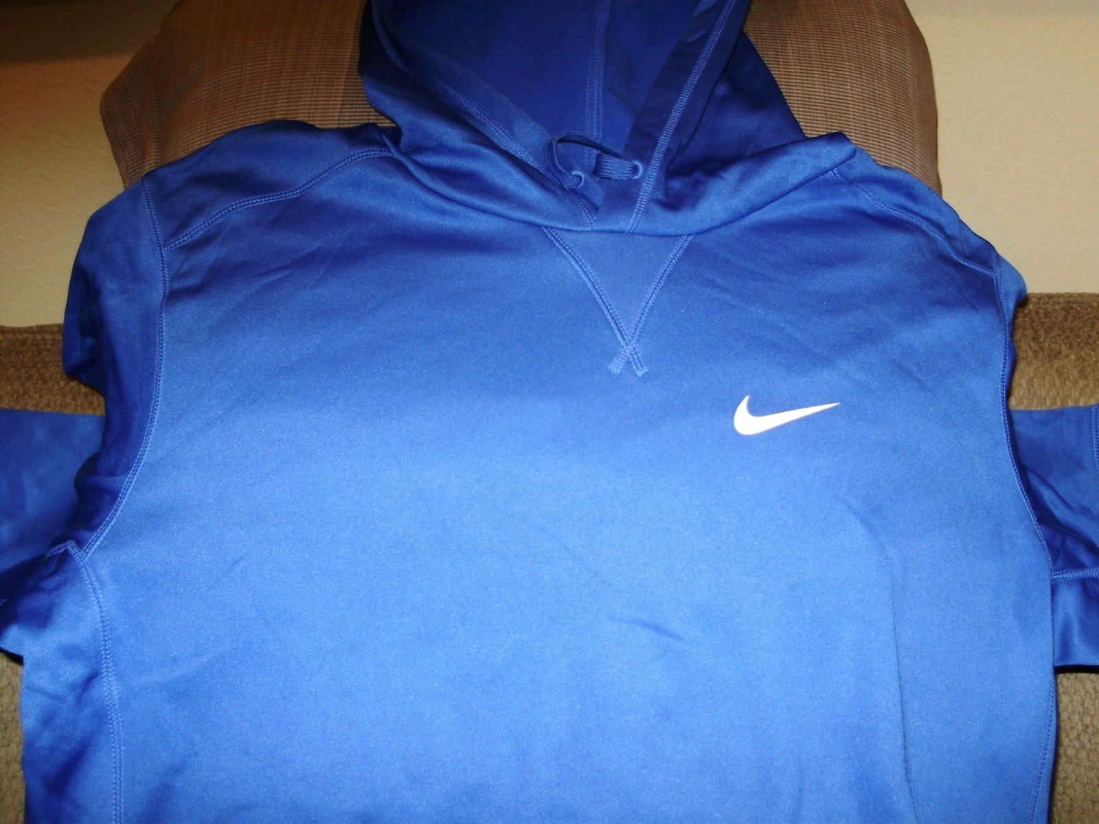 Nike Therma Dri-Fit M41563 Sideline Blue White Pullover Hoodie Jacket Men's 3XLT
