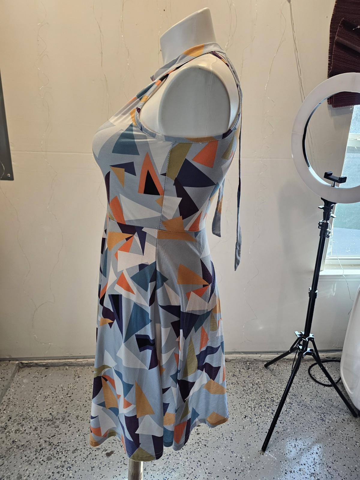 Ouges Dress Women's L Pastel Multicolor A-Line Mi… - image 2