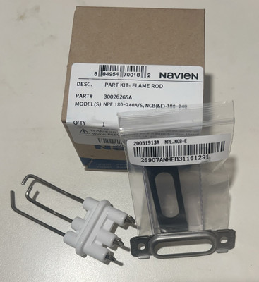 Navien 30026265A Ignitor and Flame Rod for NPE and NCB Series, NEW in BOX