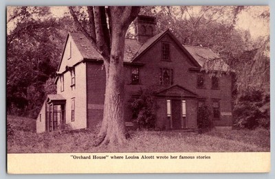 Postcard - Orchard House Where Louisa Alcott Wrote Her Famous Stories