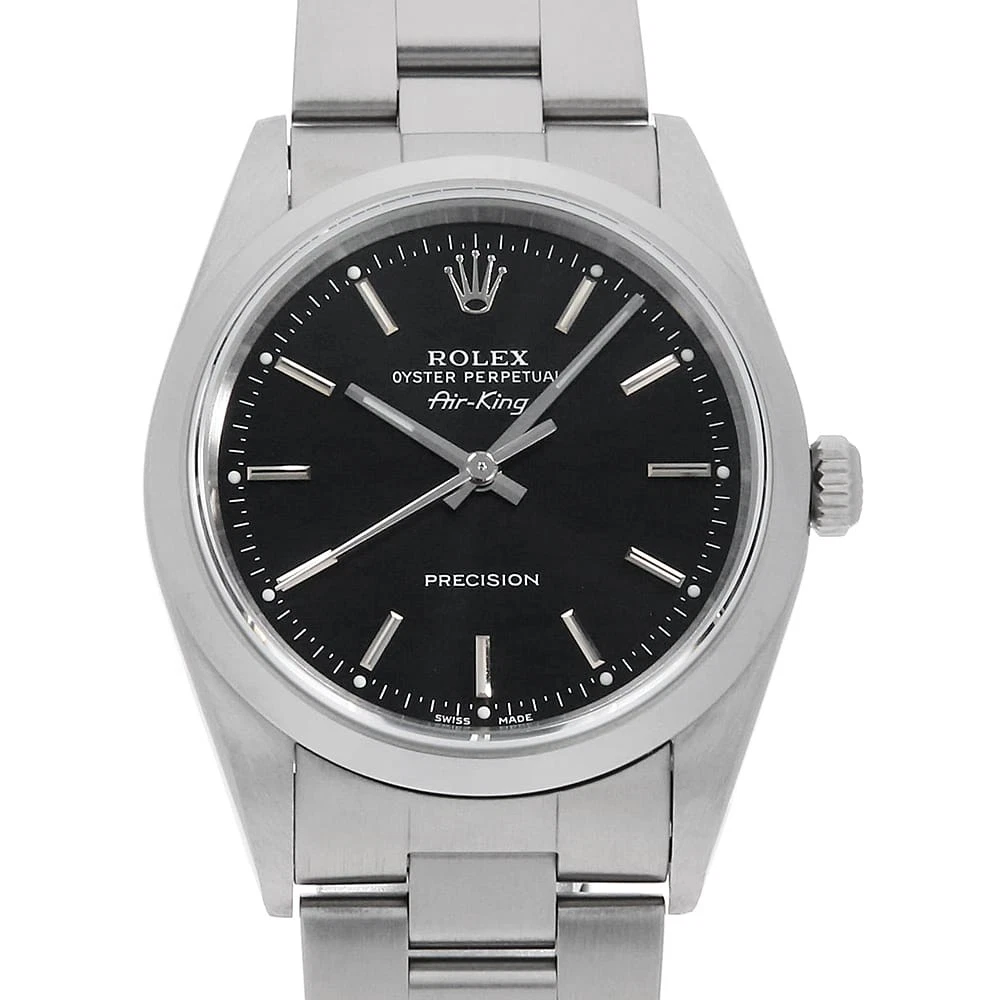 Rolex — ROLEX Air king 14000M black bar Y Number second hand mens