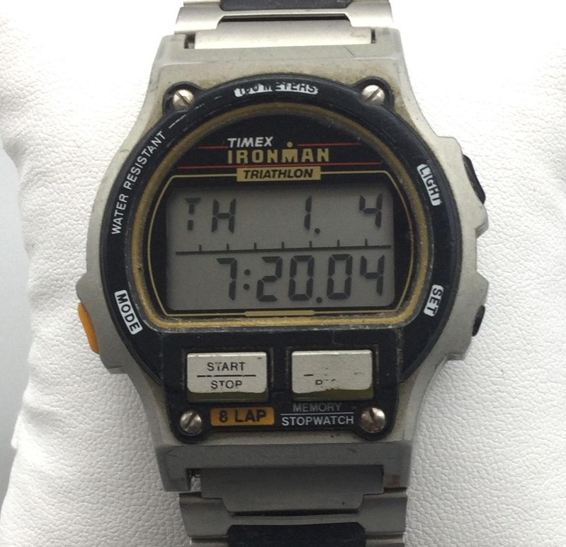 Vintage Timex Ironman 1992 Watch 38mm Mens Digital 8 Lap New