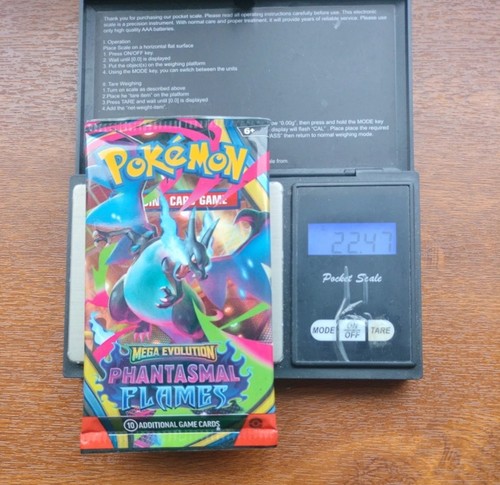 Pokémon Tcg Mega Evolution phantasmal flames Heavy 22.47g Booster Pack Sealed